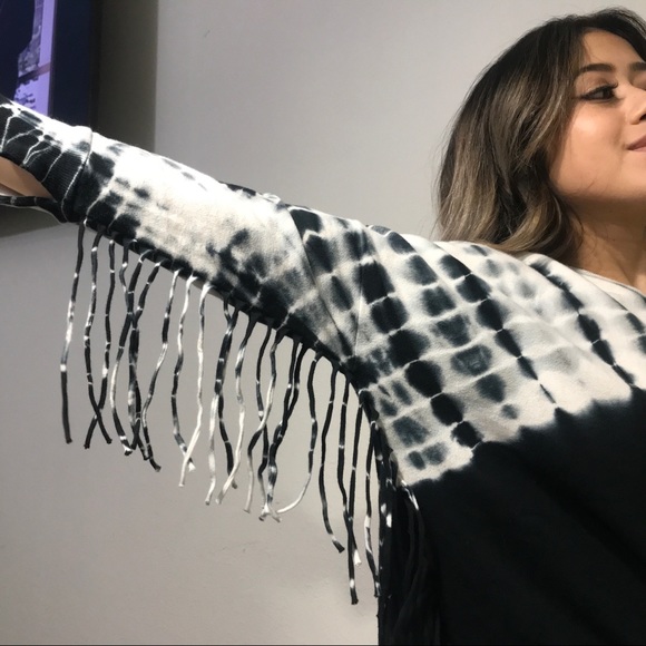 AMUSE SOCIETY Fringe Tie-Dye Sweatshirt - Picture 2 of 8